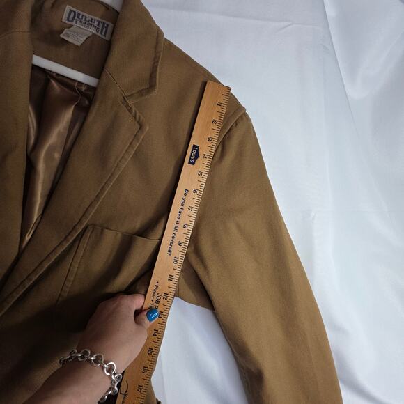 Duluth Trading L Firehose Brown Heavy duty Utility Jacket n Blazer Multi pokts - Picture 7 of 16
